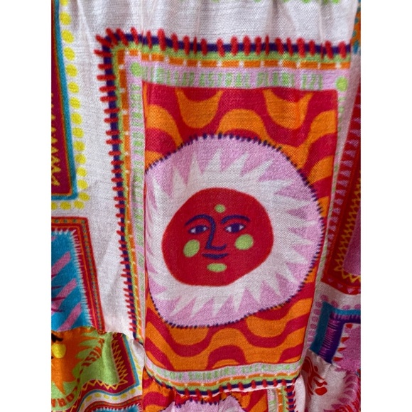 Sundress Joe Ibiza Sun Printed Smocked One Shoulder Maxi Dress XS/S - Picture 6 of 16